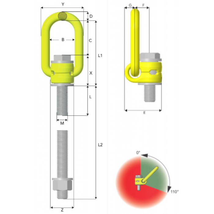 DLP - De-centered Lifting Point - Grade 10 - Gunnebo Industries - Fk-marine.com - Offshore, Deep Sea Cable Laying Equipment