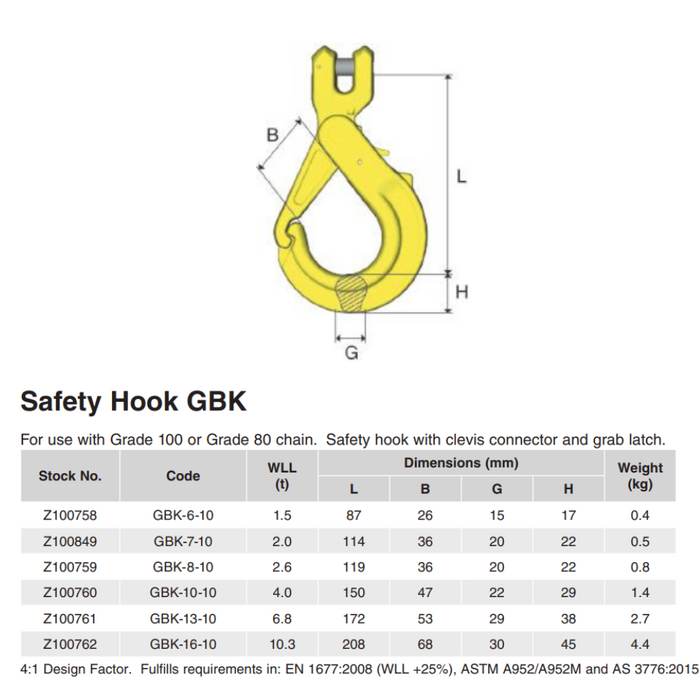 Safety hook GrabiQ GBK - Fk-marine.com - Offshore, Deep Sea Cable Laying Equipment